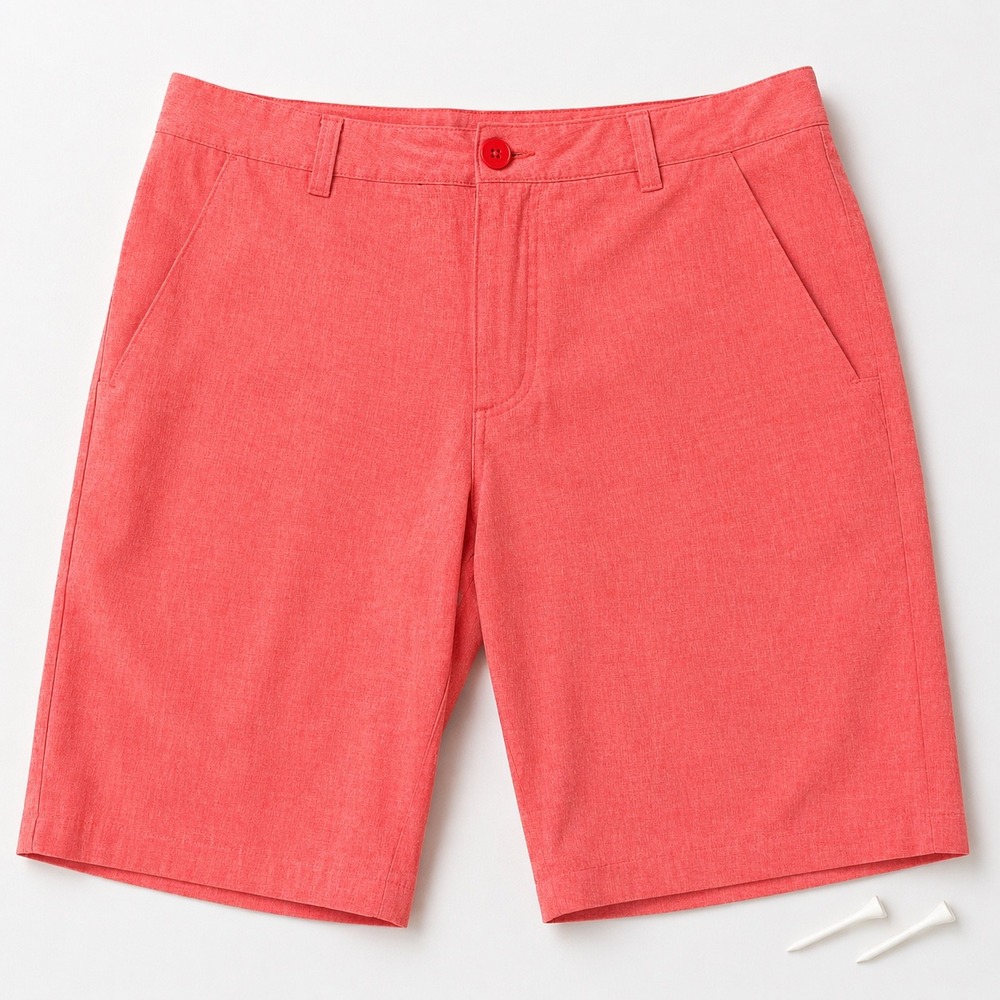 Oakley Lightweight Golf Shorts (33") Red Performance Flat Front‎ Regular Fit